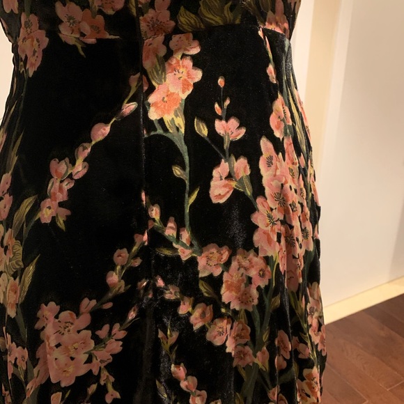 Anthropologie Floral Velvet Dress - Picture 4 of 7